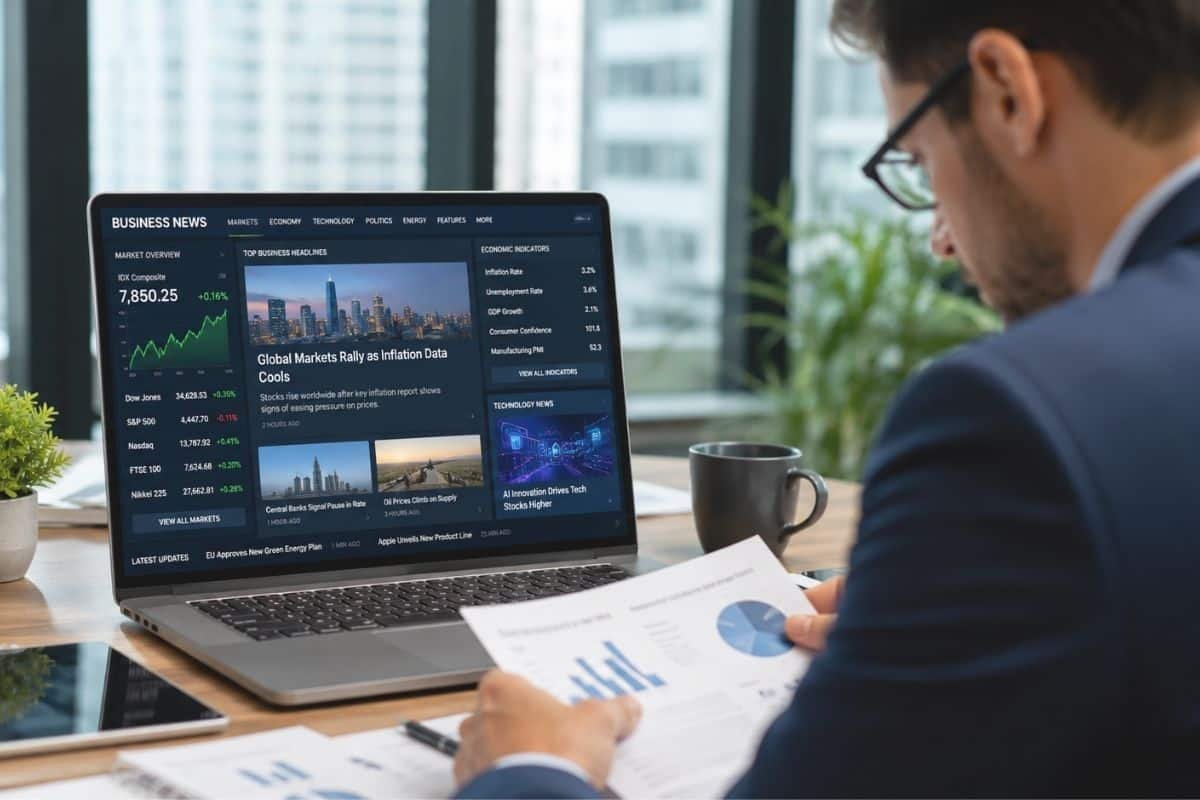 Riproar Business News guide covering finance, business, technology, and market analysis
